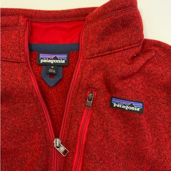 Patagonia Men's Red Better Sweater Quarter Zip Fleece Sweater Medium - Picture 4 of 4